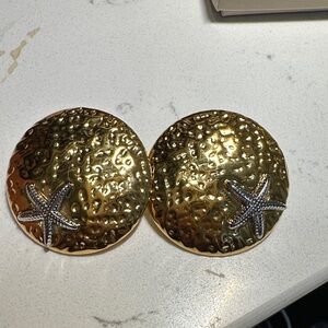 Starfish disc earposts by Copacabana Jewelry